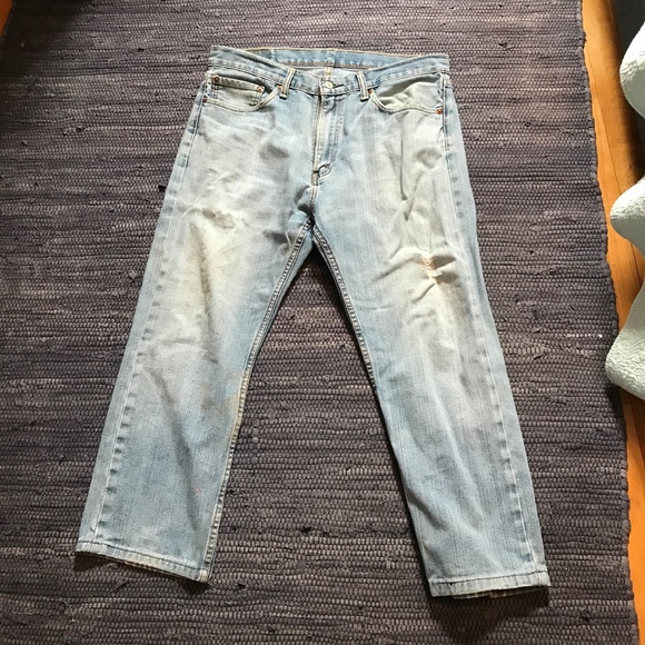 Levi’s Red Tab 505, Distressed, Faded, Light Denim 36W (Short inseam) - Picture 1 of 15